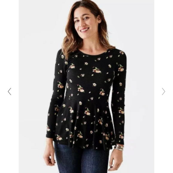 Matilda Jane Black Pep in Your Step Pelplum Top - Picture 5 of 8